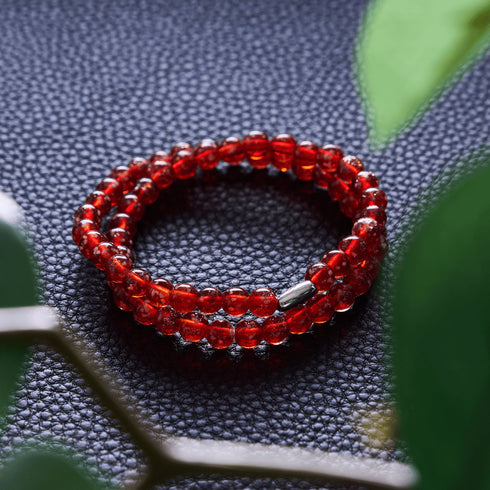 Rubin | 925er Sterlingsilber | Firefly-Glasumhüllung
